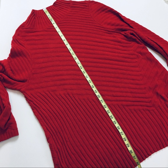 NWT Charter Club 2X red sweater - tunic length - Picture 8 of 8